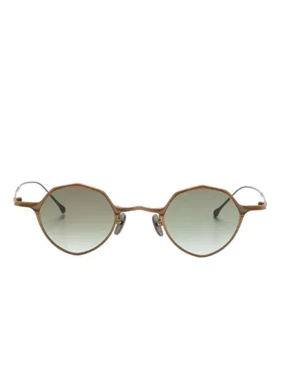 Rigards Round-frame Sunglasses In Gold