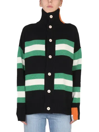 Right For Turtleneck Cardigan Unisex In Multicolour