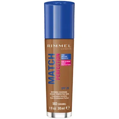 Rimmel London Spf 20 Match Perfection Foundation 30ml (various Shades) - Caramel