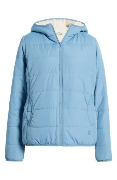 Rip Curl Anti-series Anoeta Classic Water Repellent Quilted Jacket In Dusty Blue