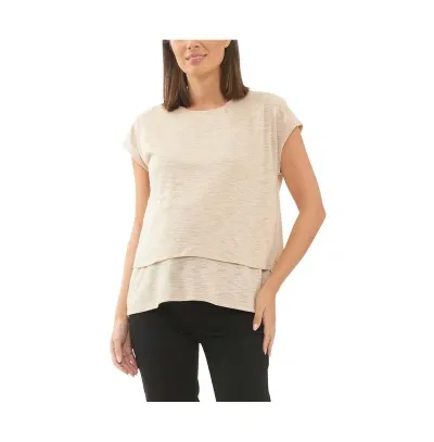 Ripe Maternity Jazmin Layered Nursing Tee Natural