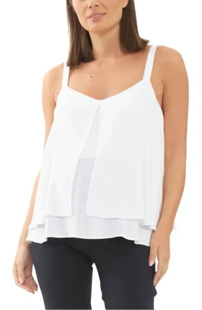 Ripe Maternity Stacy Split Front Maternity/nursing Camisole In White