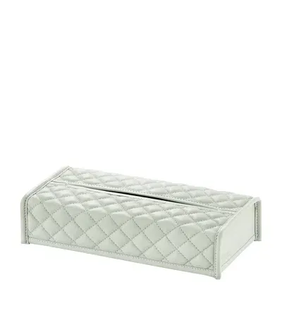 Riviere Leather Elba Diamonds Tissue Box In Green