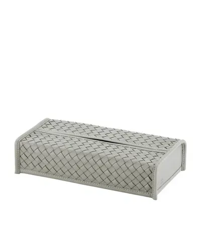 Riviere Woven Rectangular Box In Grey