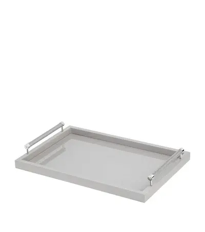 Riviere Woven Tray In Grey