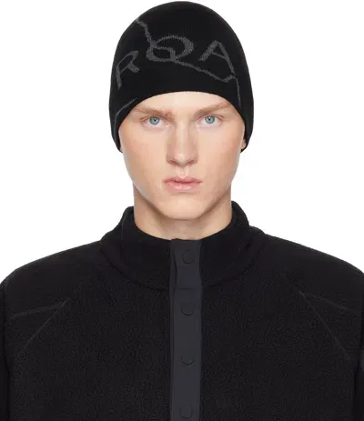 Roa Black Logo Beanie