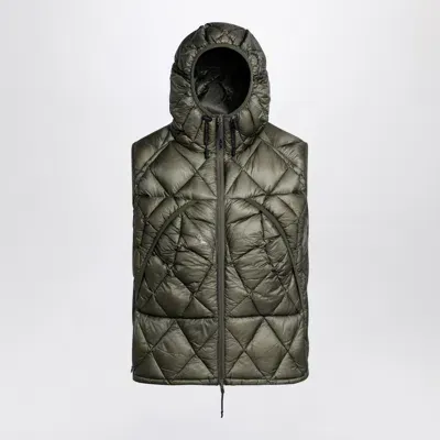 Roa Dark Green Padded Hooded Waistcoat