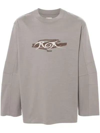 Roa Long-sleeve Graphic-print T-shirt In Grey