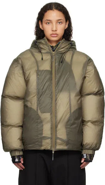 Roa Taupe Smooth Down Jacket In Beg0002 Taupe