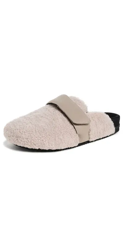 Roam Fuzzy Loafer Mules Cement