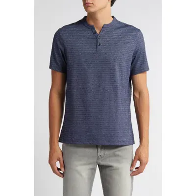 Robert Barakett Ranger Cotton Blend Henley In Navy