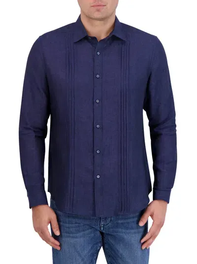 Robert Graham Baradero Long Sleeve Button Down Shirt In Navy