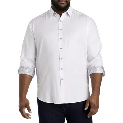 Robert Graham Dxl Luther Tonal Sport Shirt In White