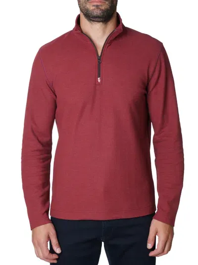 Robert Graham Germano Long Sleeve Knit Top In Burgundy