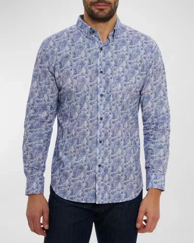 Robert Graham Men's Chastin Cotton Sport Shirt In Blue