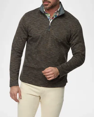 Robert Graham Remo Quarter Zip Sweater In Black