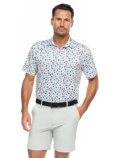 Robert Graham Shuffle N Shake Short Sleeve Knit Polo In Magenta