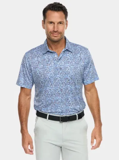 Robert Graham Torin Short Sleeve Knit Polo In Navy