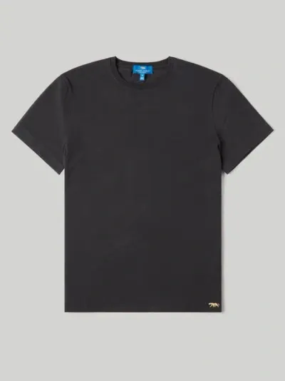 Robert Talbott Dean Stretch Jersey Tee In Black