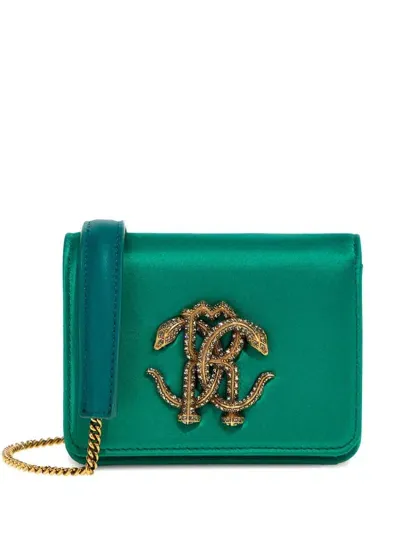 Roberto Cavalli Logo-plaque Mini Bag In Green