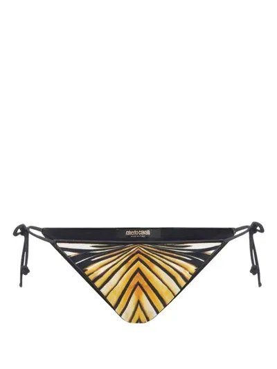 Roberto Cavalli Ray Of Gold-print Bikini Bottoms