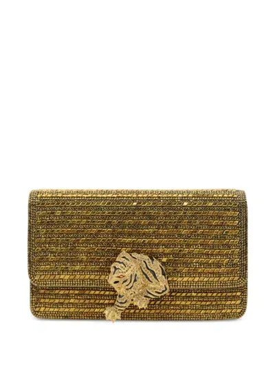 Roberto Cavalli Roar Clutch In Gold