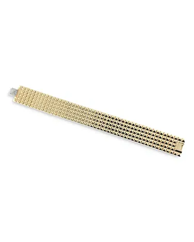 Roberto Coin 18k White & Yellow Gold Obelisco Diamond Clasp Five Row Pyramid Bracelet