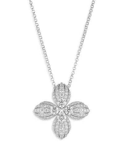 Roberto Coin 18k White Gold Love In Verona Diamond Necklace, 16 - Exclusive In Metallic