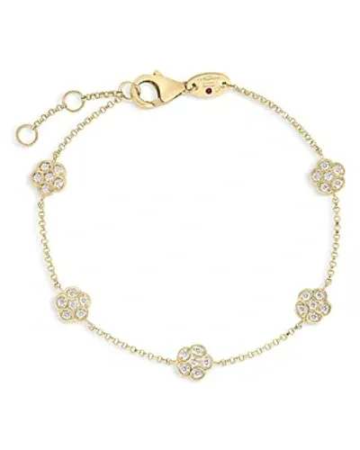 Roberto Coin 18k Yellow Gold Daisy Diamonds By The Inch Chain Bracelet - Exclusive