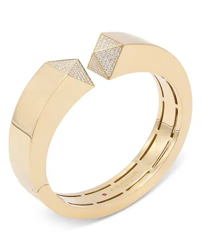 Roberto Coin 18k Yellow Gold Sauvage Diamond Cuff Bangle Bracelet