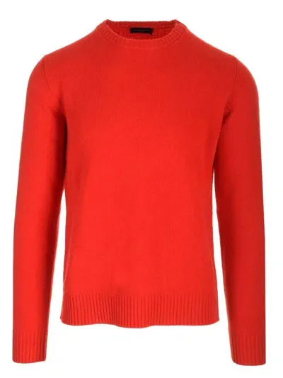 Roberto Collina Crewneck Knit Sweater In Red