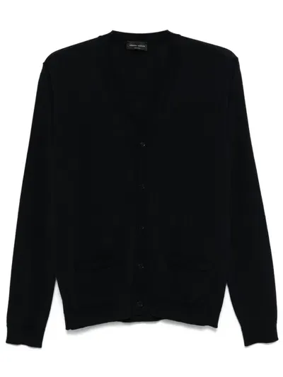 Roberto Collina Fine-knit Cardigan In Black