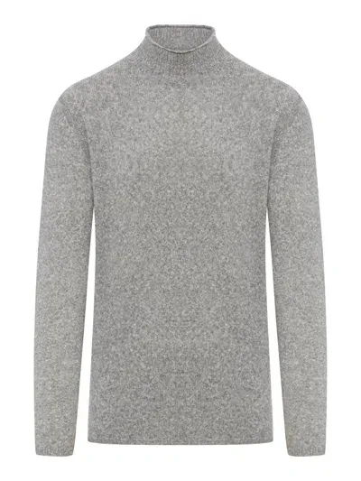 Roberto Collina High-neck Jumper In Grey