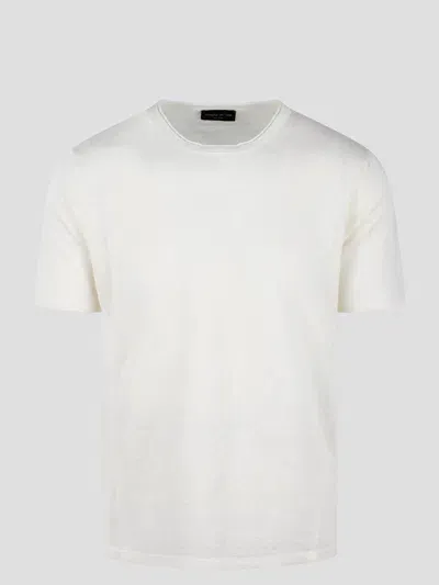 Roberto Collina Ribbed Linen T-shirt In White