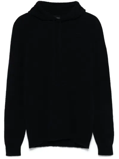 Roberto Collina Long-sleeved Hoodie In Blue