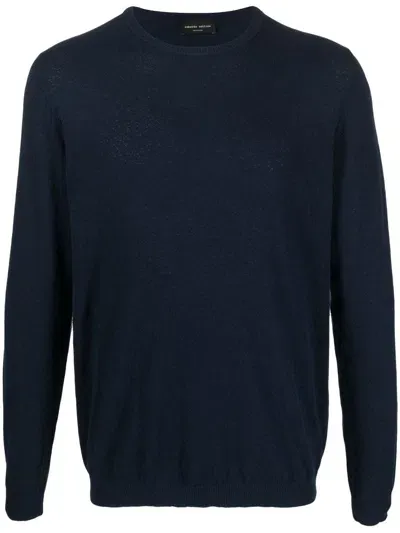 Roberto Collina Long Sleeves Sweatshirt In 蓝色