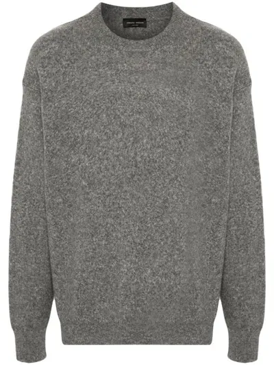 Roberto Collina Crew-neck Sweater In Grey