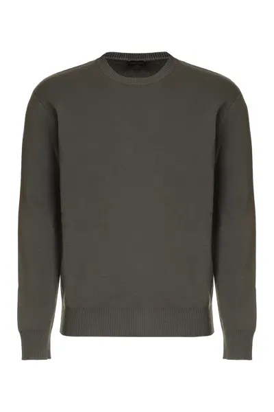 Roberto Collina Men's Long Sleeve Crew-neck Sweater In Green