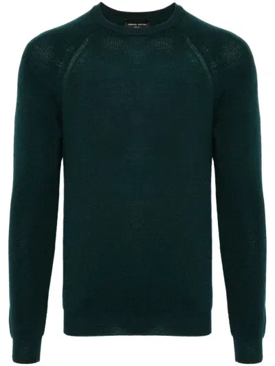 Roberto Collina Merino Wool Sweater In Green