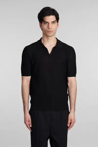 Roberto Collina Polo In Black Cotton