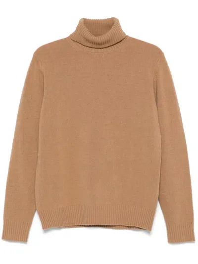 Roberto Collina Roll-neck Jumper In Beige