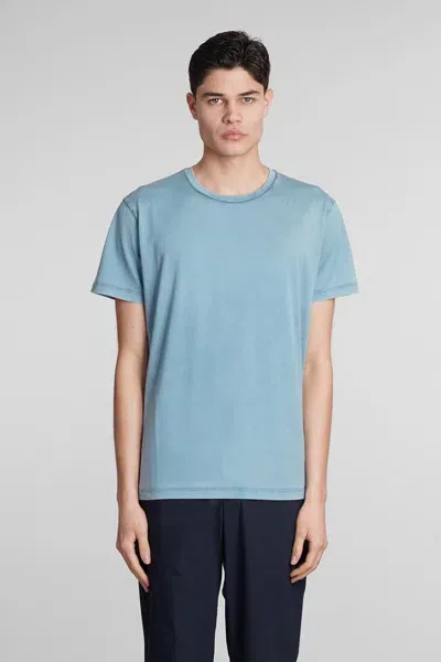 Roberto Collina Shortsleeved Cotton T-shirt In Blue