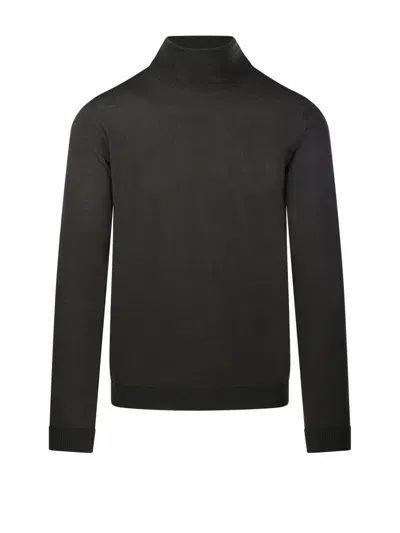 Roberto Collina Turtleneck Knit Sweater In Green