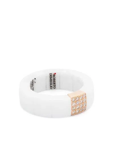 Roberto Demeglio 18kt Rose Gold Diamond Ring In White