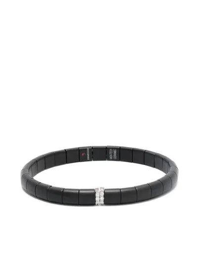 Roberto Demeglio 18kt White Gold Diamond Bracelet In Black