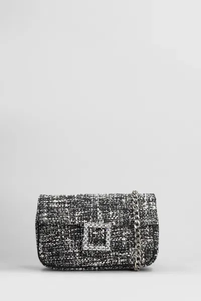 Roberto Festa Lunette Shoulder Bag In Black Wool