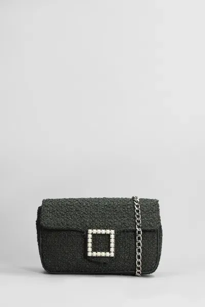 Roberto Festa Lunette Shoulder Bag In Green Wool