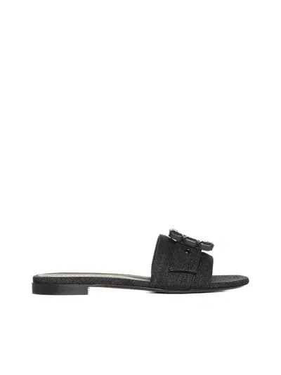 Roberto Festa Sandals In Nero+black Diam