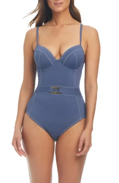 Rod Beattie Fine Line Underwire One-piece Swimsuit In Paloma