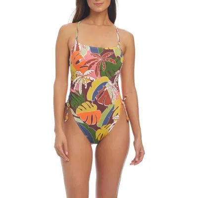 Rod Beattie Scoop Neck Floating Underwire One-piece Swimsuit In Brown Multi